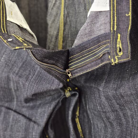 Y2K Vintage Project Mayhem Baggy Embroidered One Pride Jeans 38 X 32 Dark Wash - Picture 16 of 16